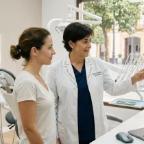Instalaciones de una clínica dental en Sevilla con equipamiento de diagnóstico digital.