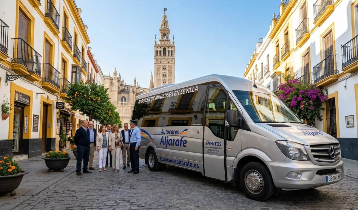 Guía técnica sobre el servicio de transporte discrecional: El alquiler de minibuses en Sevilla 1 Minibús de última generación para transporte discrecional de grupos en Sevilla, ideal para eventos y congresos.