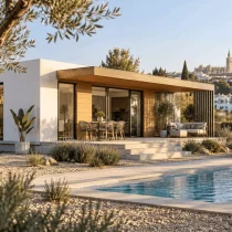 Comprar casas modulares en Sevilla: qué revisar antes de elegir 1 Casa modular moderna instalada en una parcela en Sevilla